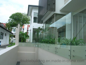 Outdoor Porch Glass Railing with Stainless Steel Glass Clamp